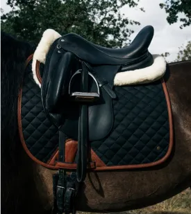 16 Cypress Black & Cognac Saddle Pad