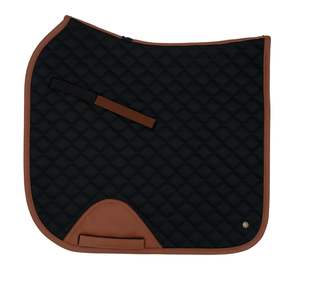 16 Cypress Black & Cognac Saddle Pad