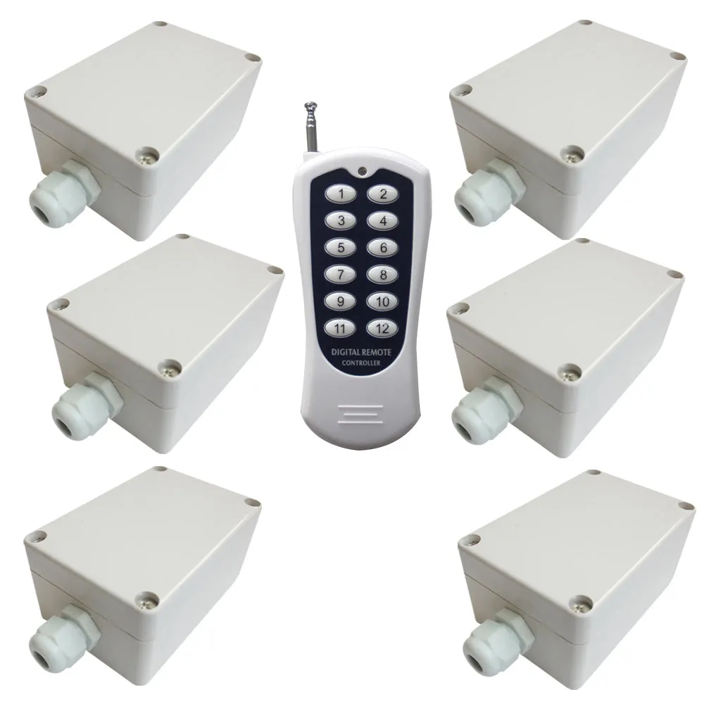 500M Remote Control 6 Receivers Radio System With 2 Channels AC Power Output (Model 0020730)