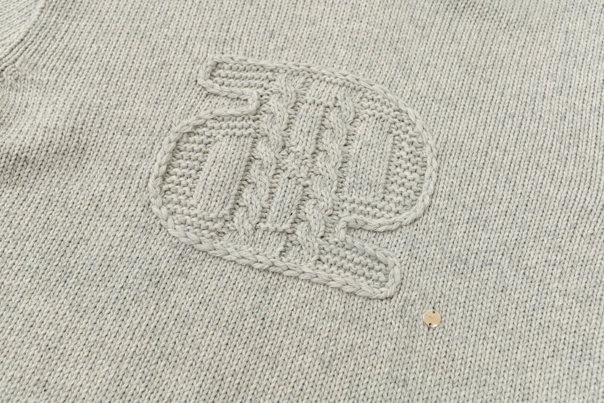 Appliqué Hoodie Pullover In Gray Beige