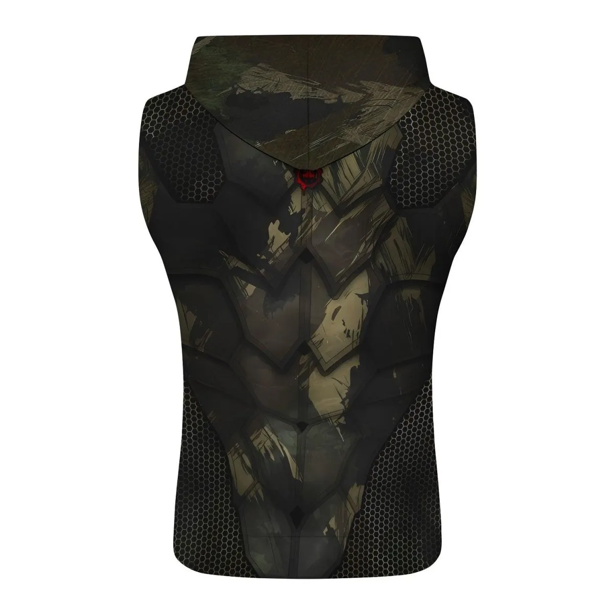 Army Camo Shell Fight Sleeveless Pullover & Zip Hoodie