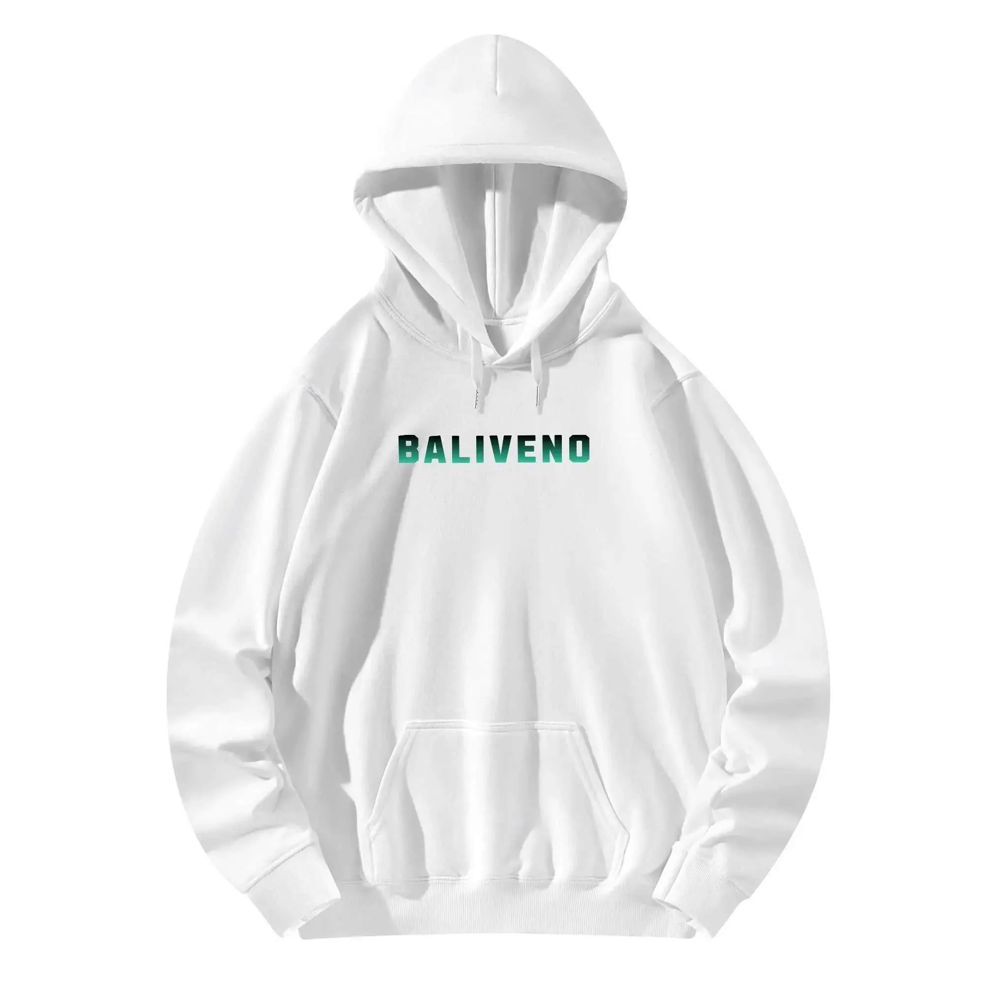 Baliveno Luxurious Unisex Cotton Hoodie, with logos printed on the Front & Back.