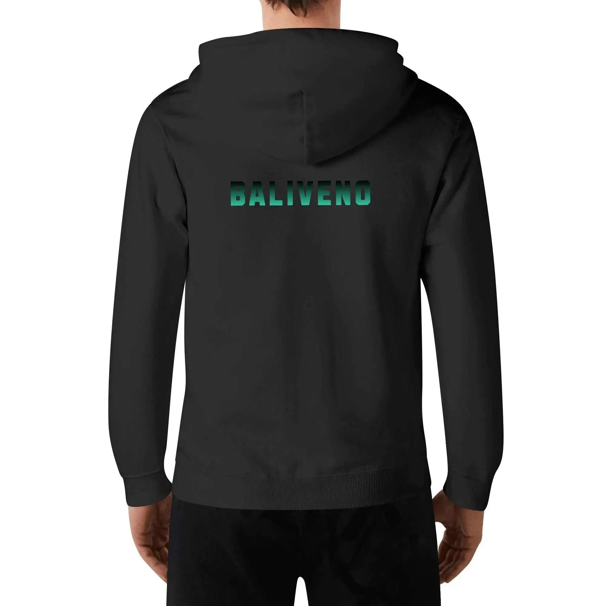 Baliveno Luxurious Unisex Cotton Hoodie, with logos printed on the Front & Back.