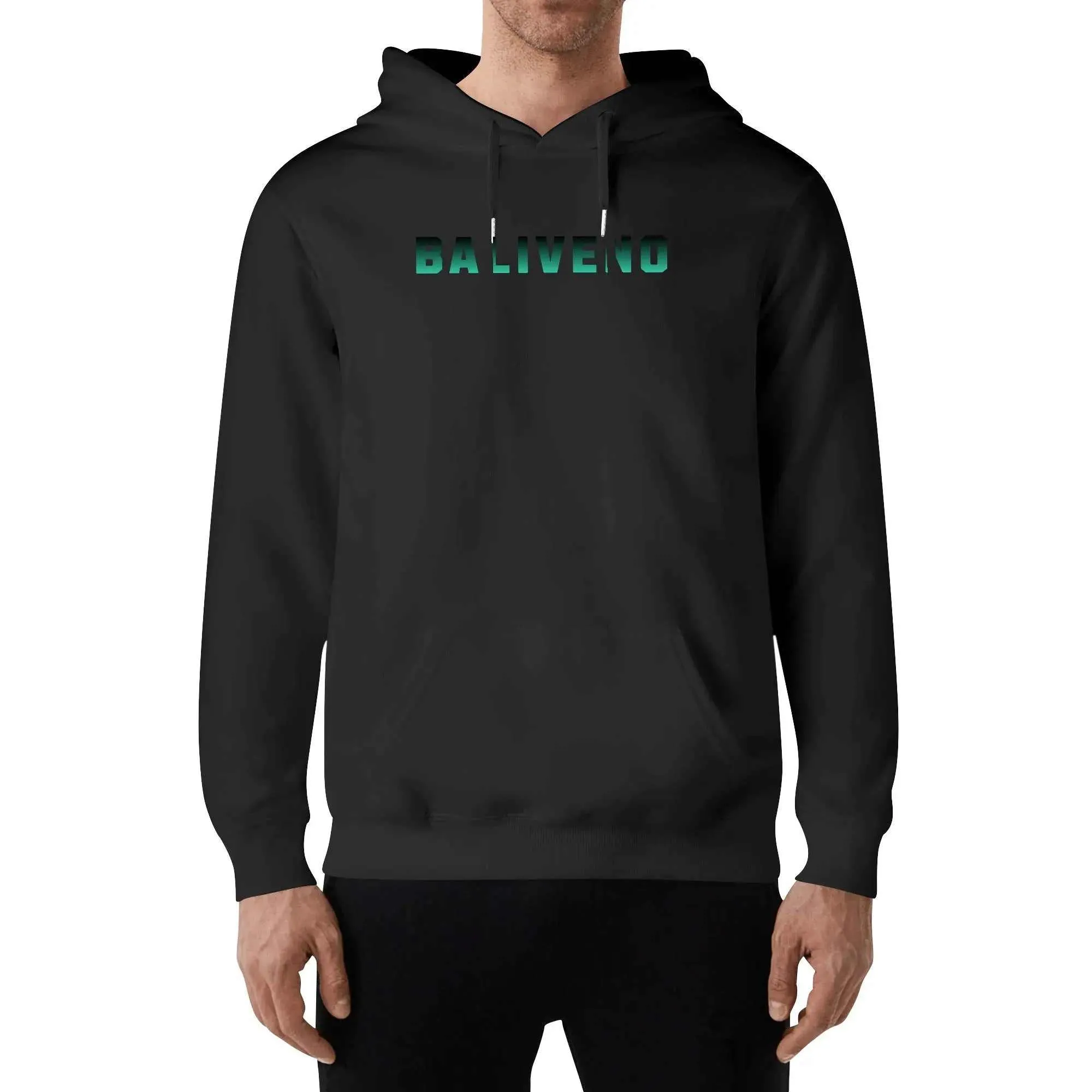 Baliveno Luxurious Unisex Cotton Hoodie, with logos printed on the Front & Back.