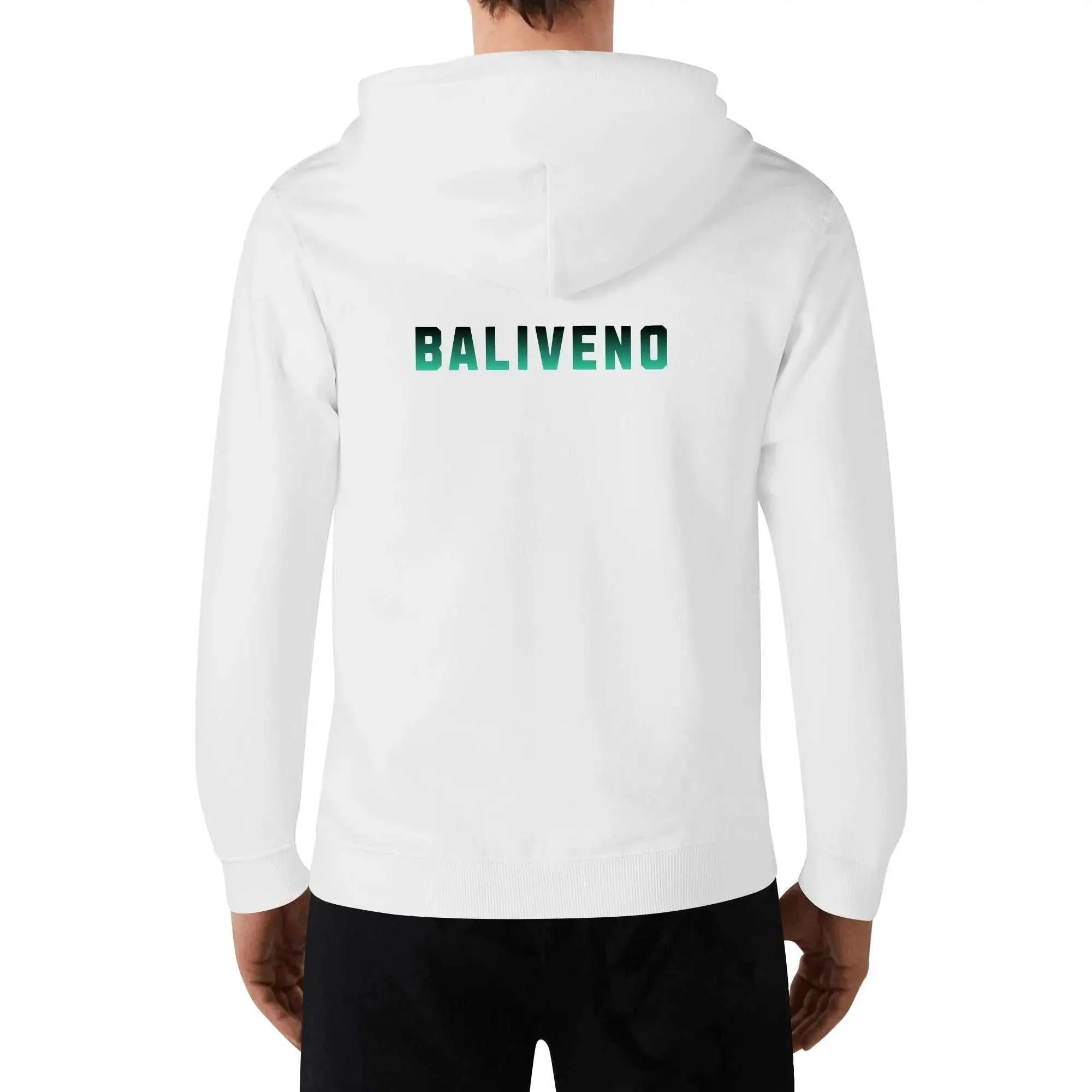 Baliveno Luxurious Unisex Cotton Hoodie, with logos printed on the Front & Back.