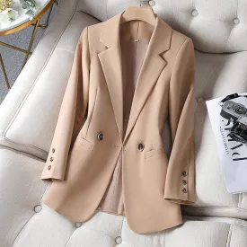 Blazer com Manga Longa Moda Coreana – Lucinne