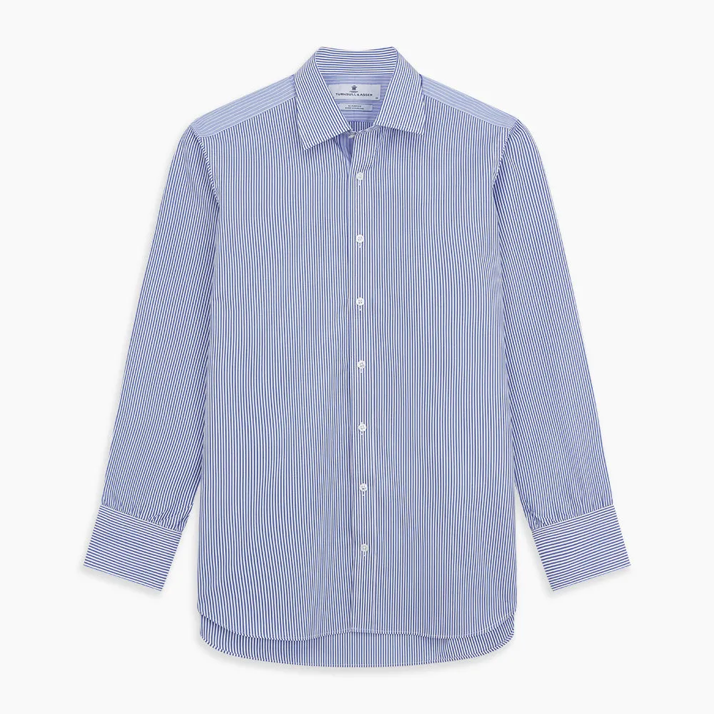 Blue and White Stripe Cotton RE-PURPOSE Mayfair Shirt