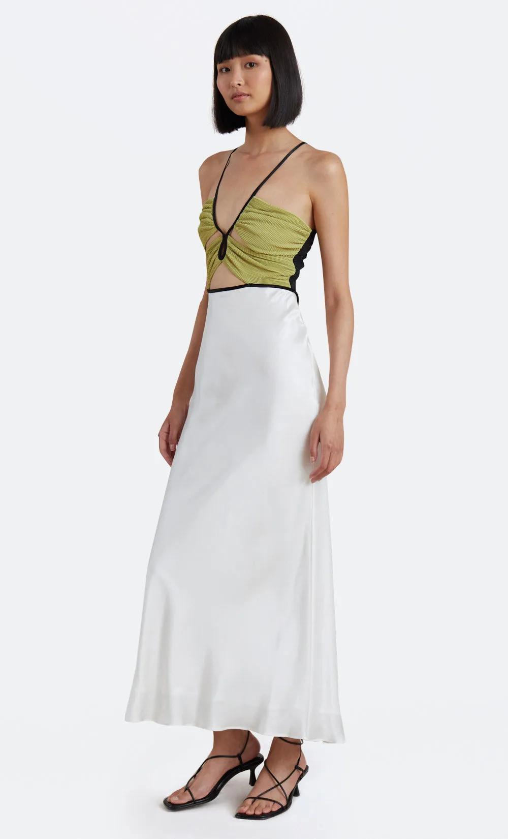 CARMEN MAXI DRESS - IVORY/PISTACHIO