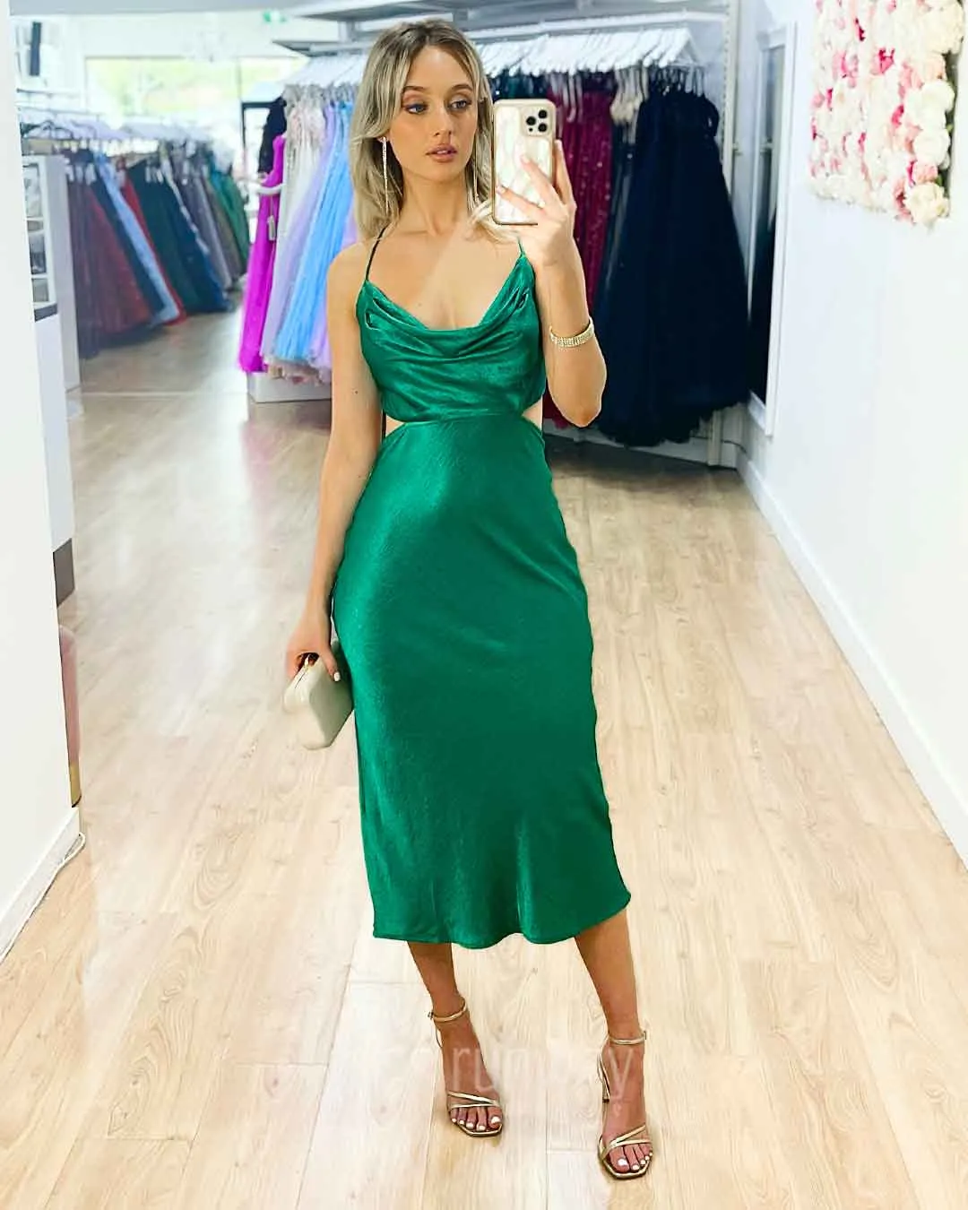 Chaya Slip Dress - Emerald