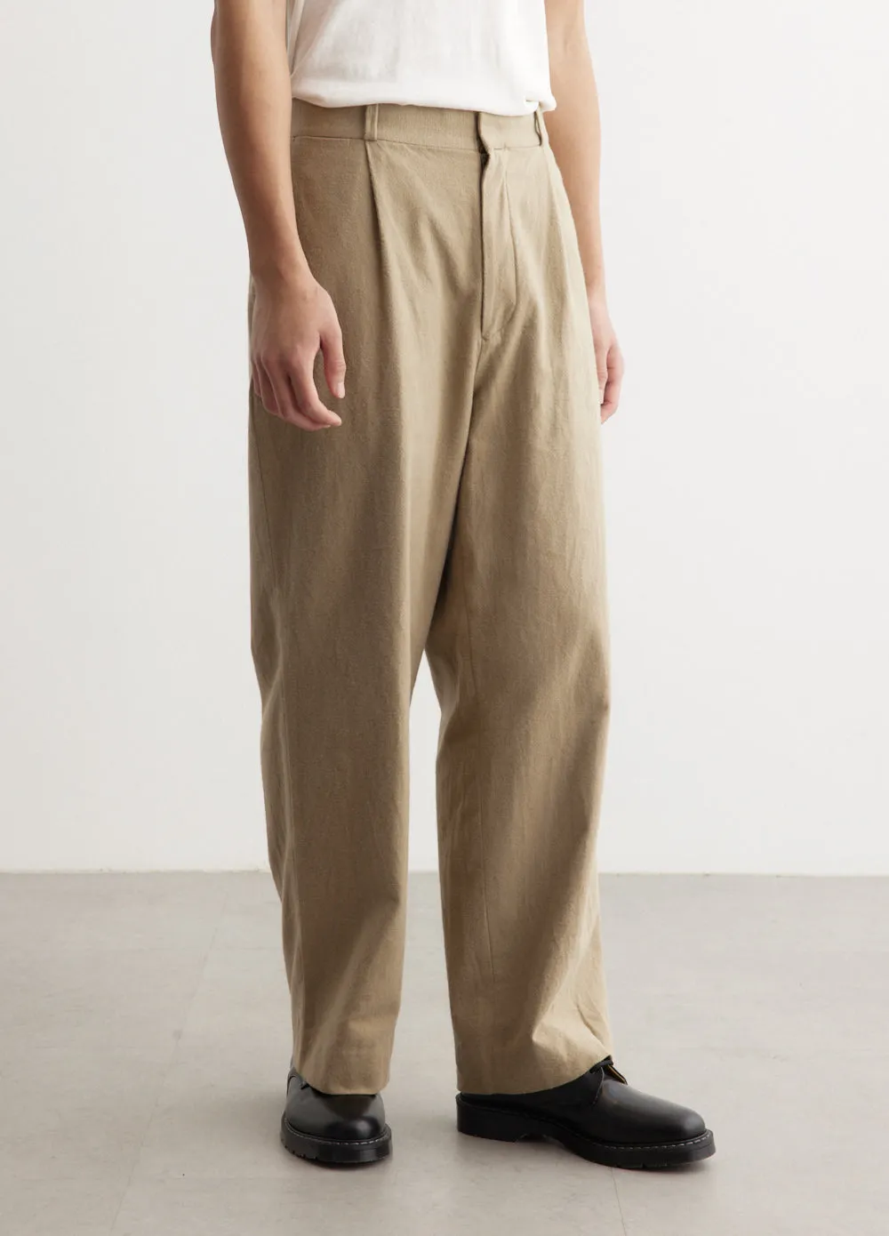 Chino Cloth Tuck Straight Pants