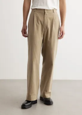 Chino Cloth Tuck Straight Pants
