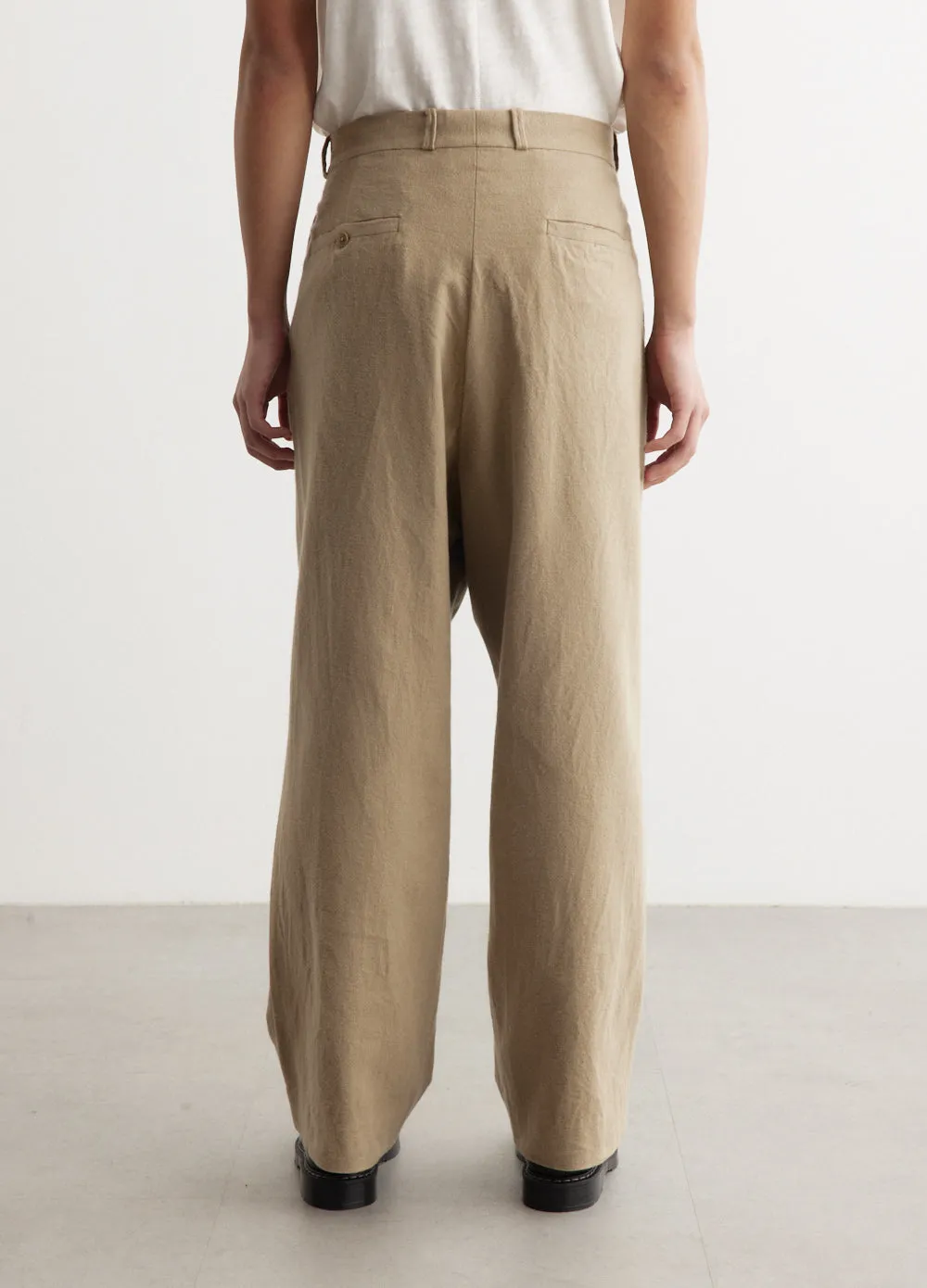 Chino Cloth Tuck Straight Pants