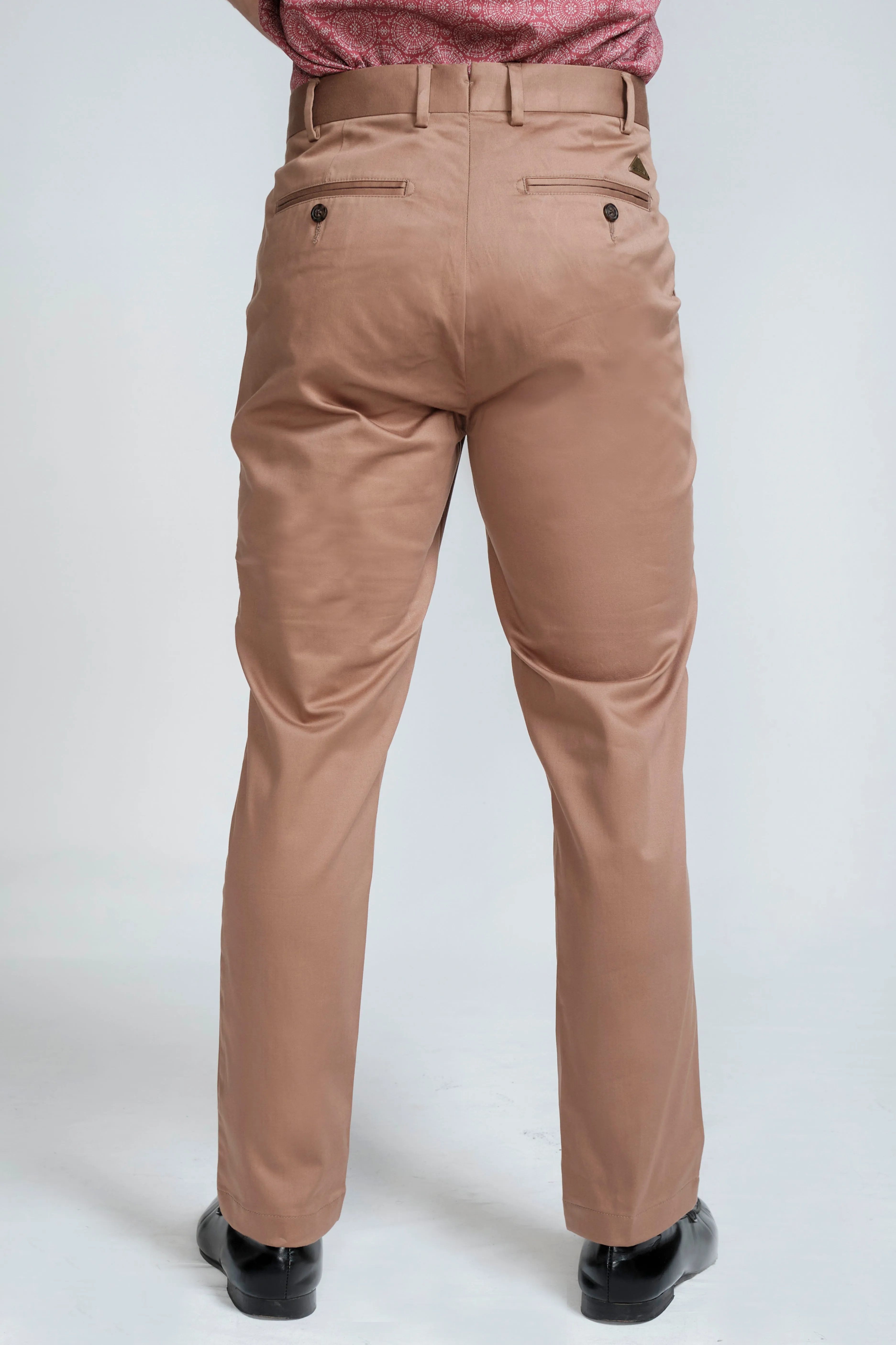 Crocodile Mens Slim Fit Chino Tobacco Brown