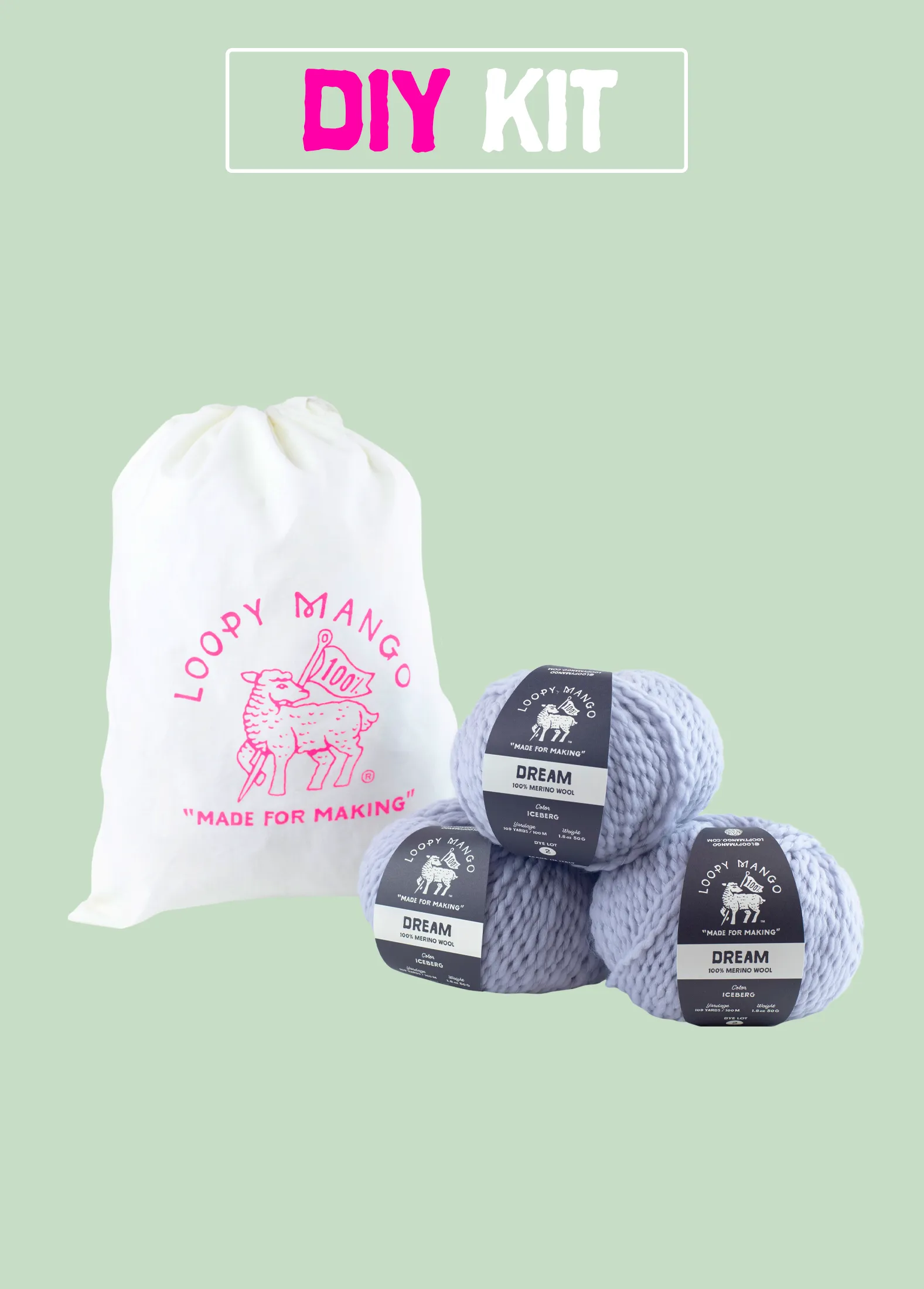 DIY Kit - Balaclava Helmet - Dream (Merino Worsted)
