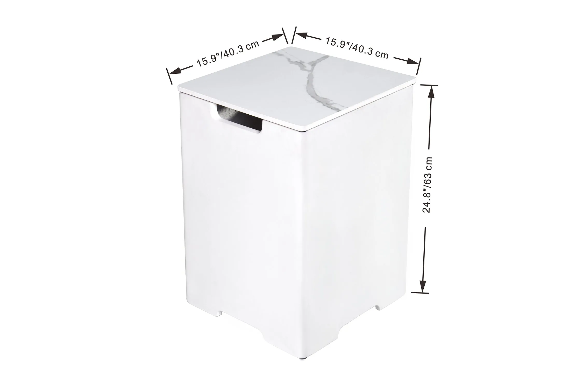 Elementi ONB402 Porcelain Top Square Tank Cover