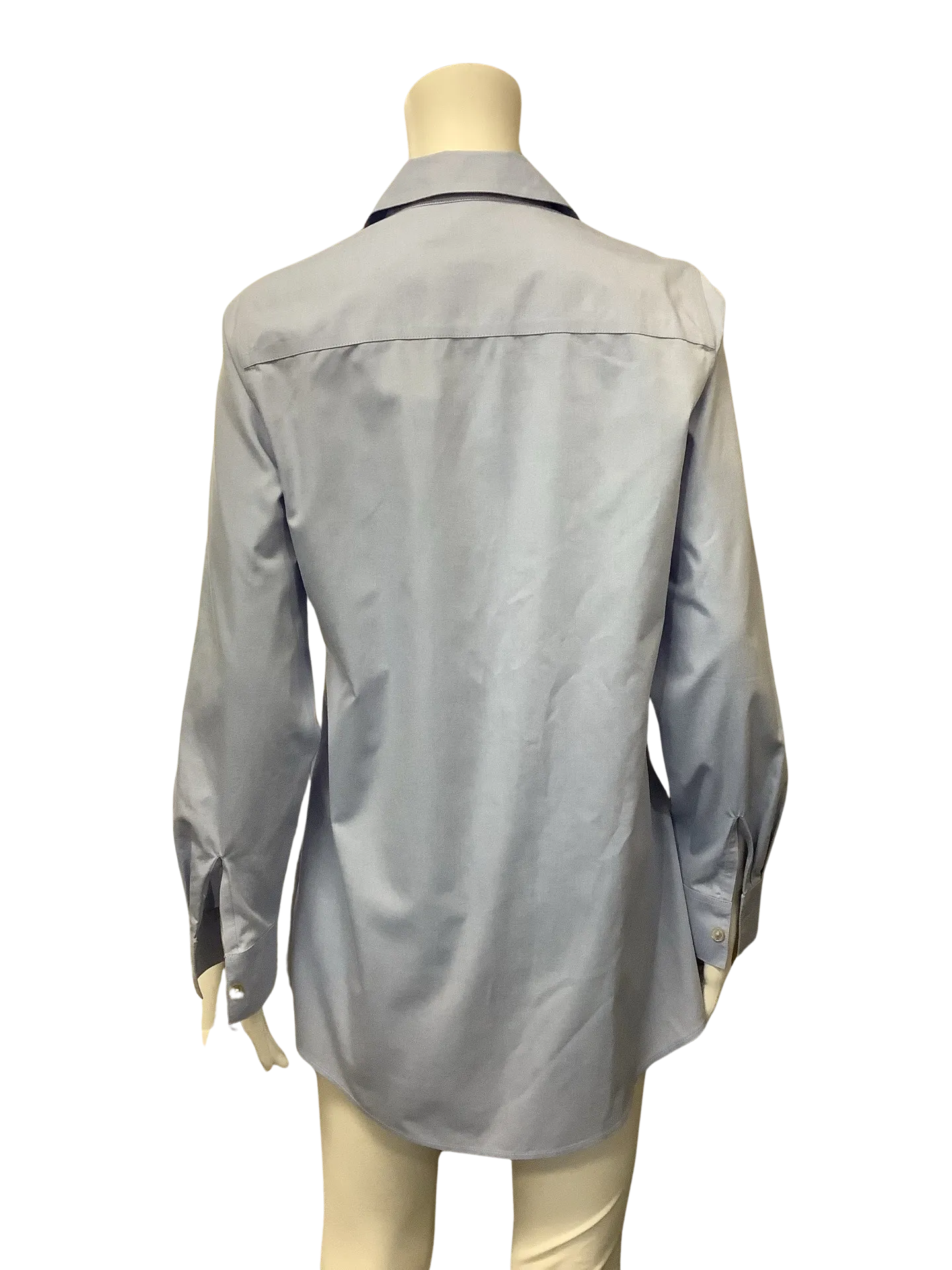Foxcroft Women's Tunic Shirt Blue Long Sleeves With Pockets Size: 4