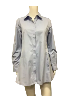 Foxcroft Women's Tunic Shirt Blue Long Sleeves With Pockets Size: 4