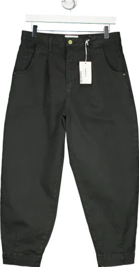 Frame Black Pleated Barrel Leg Trousers W28