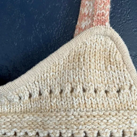 Free People Southwest Crochet Sweater Vest Cardigan and Crop Top