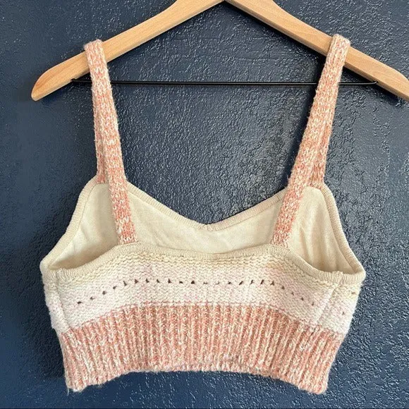 Free People Southwest Crochet Sweater Vest Cardigan and Crop Top