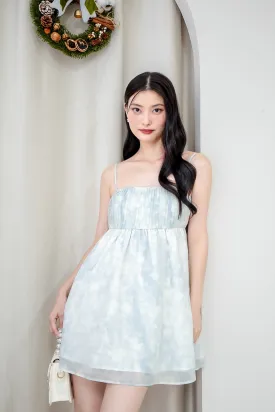 FRENCH DYE BABYDOLL DRESS IN BLUE