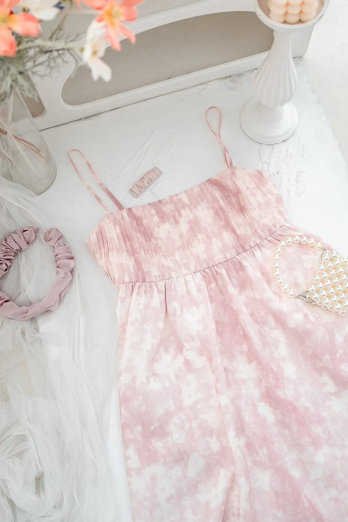 FRENCH DYE BABYDOLL DRESS IN BLUE