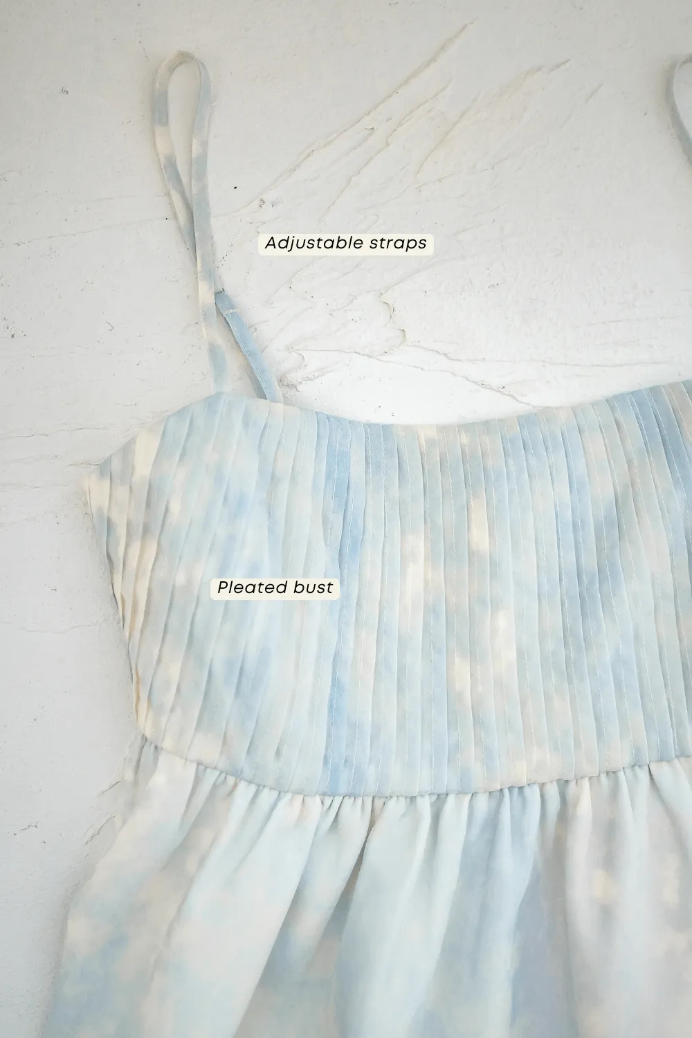 FRENCH DYE BABYDOLL DRESS IN BLUE