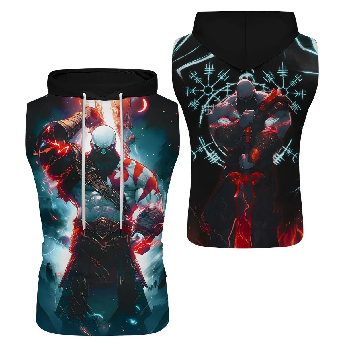 God Of War Sleeveless Pullover & Zip Hoodie