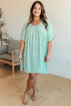 HAPTICS- Rodeo Lights Dolman Sleeve Dress in Mint Floral