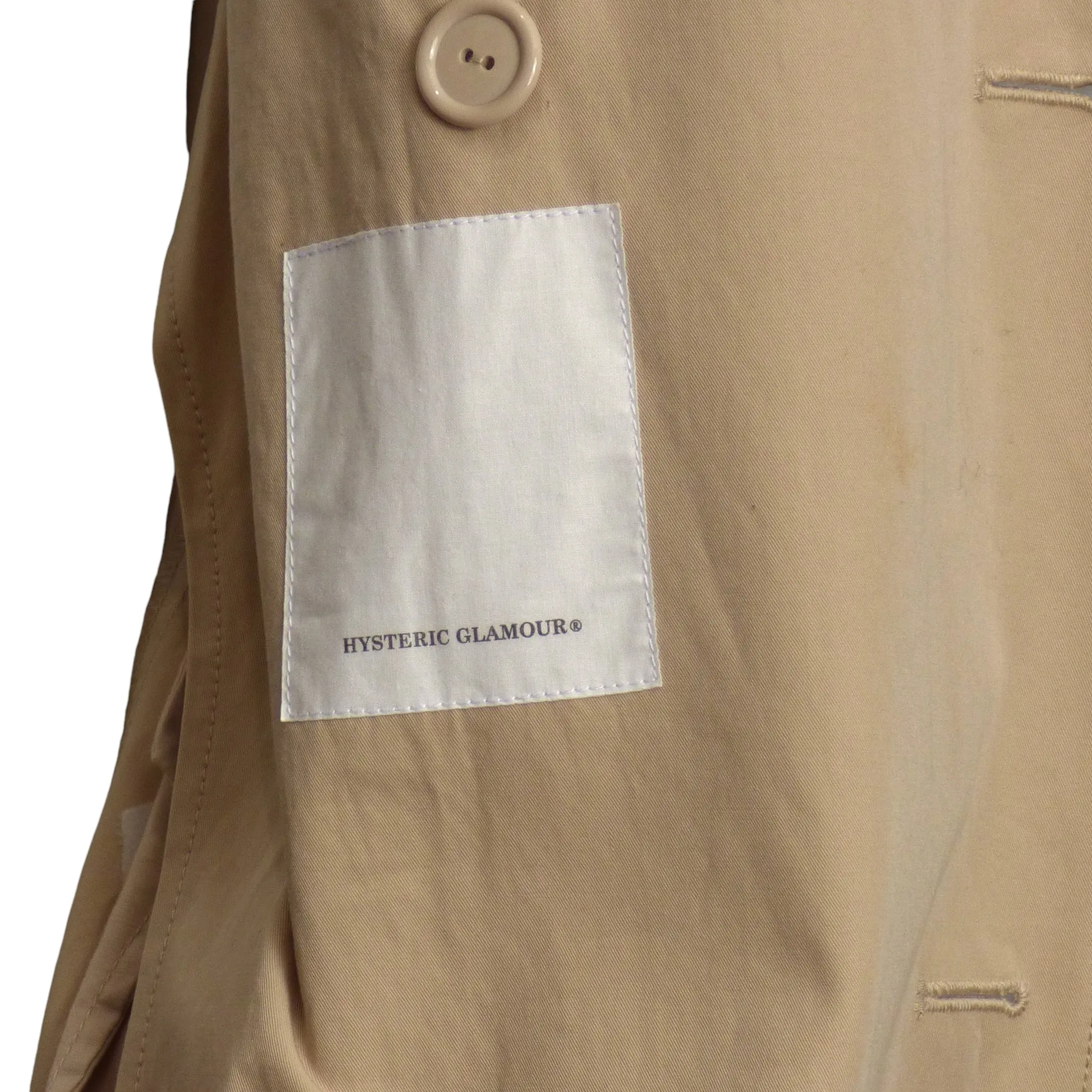HYSTERIC GLAMOUR- Color Block Trench Coat, Size 10