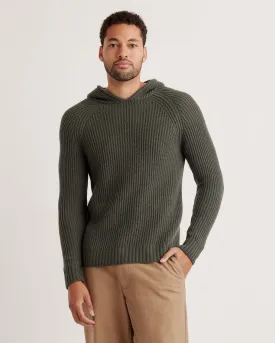 Lightweight Mongolian Cashmere Fisherman Pullover Hoodie