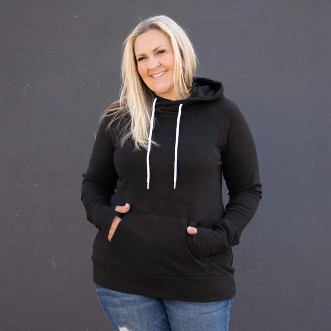 Lux Fleece Black Pullover Hoodie