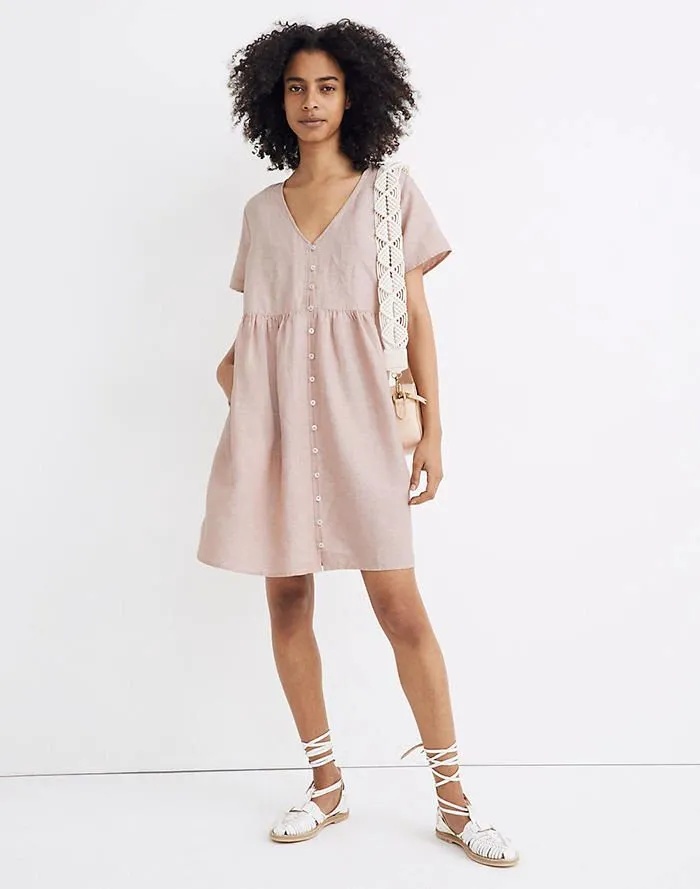Madewell Linen Babydoll Dress (S)