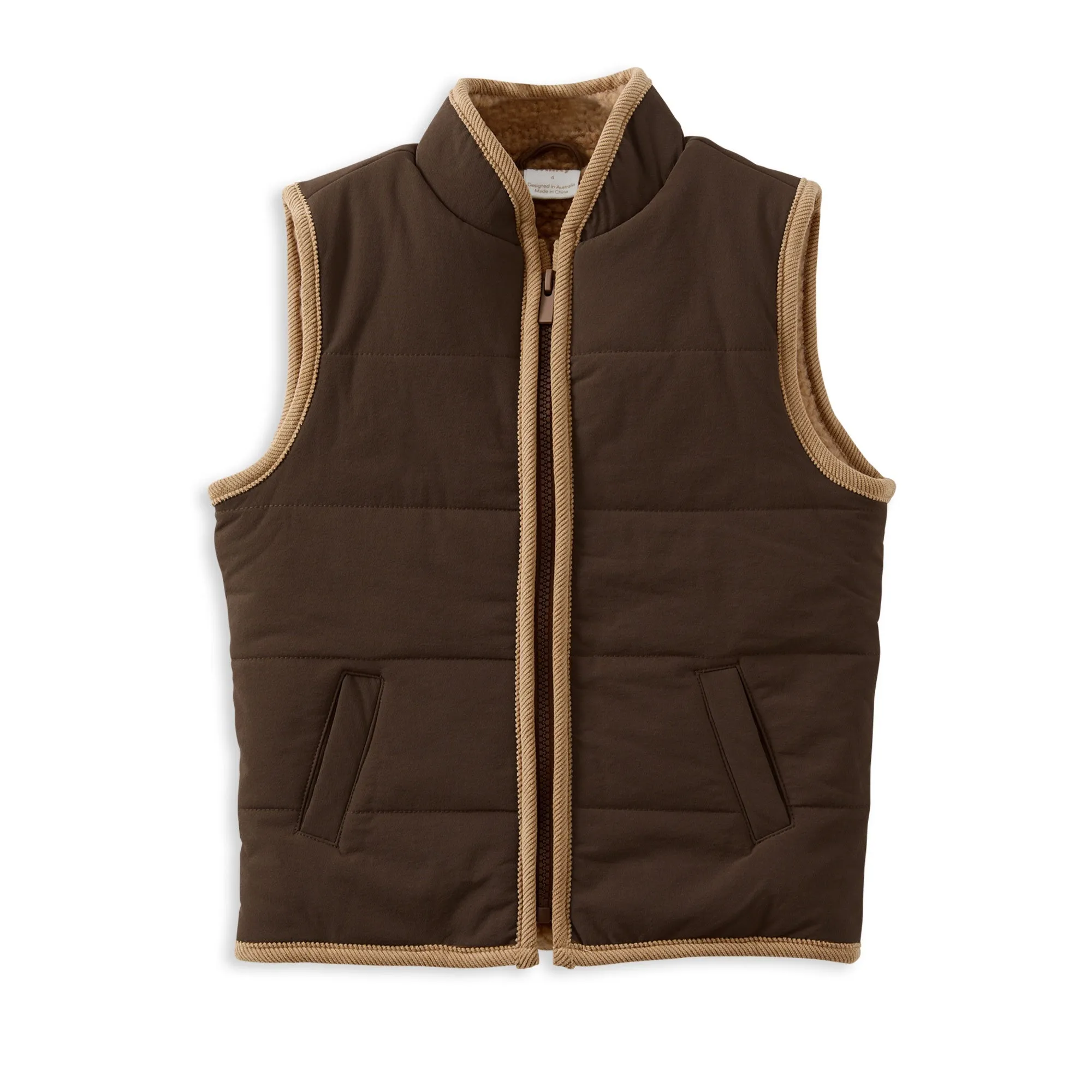 Milky Chocolate Sherpa Vest