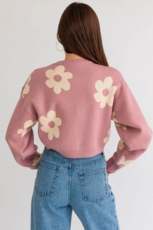 (More Colors) Daisy Delight Crop Sweater