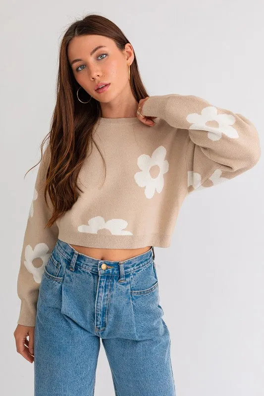 (More Colors) Daisy Delight Crop Sweater