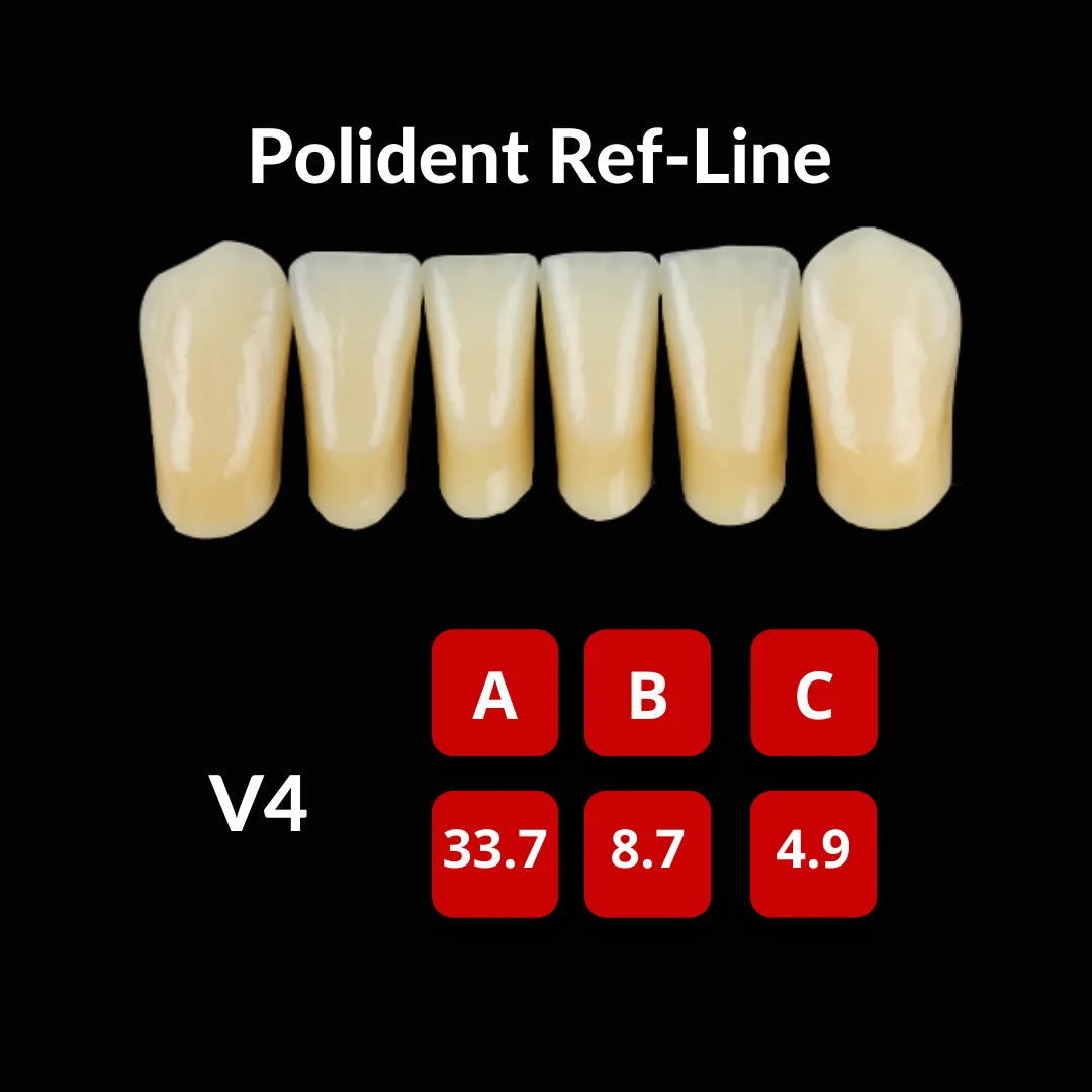 Polident Ref-Line Artificial Teeth Shade A3