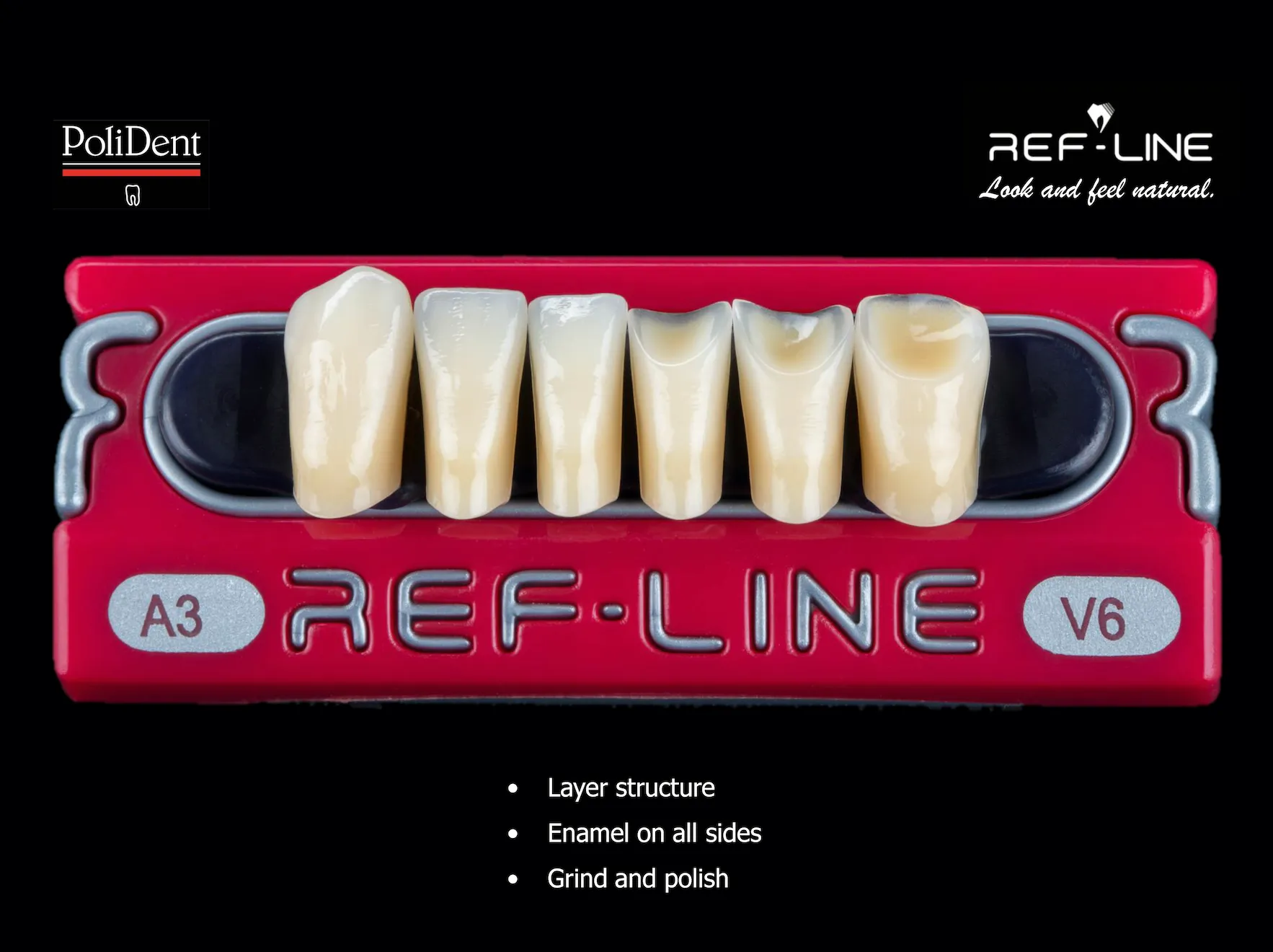 Polident Ref-Line Artificial Teeth Shade A3