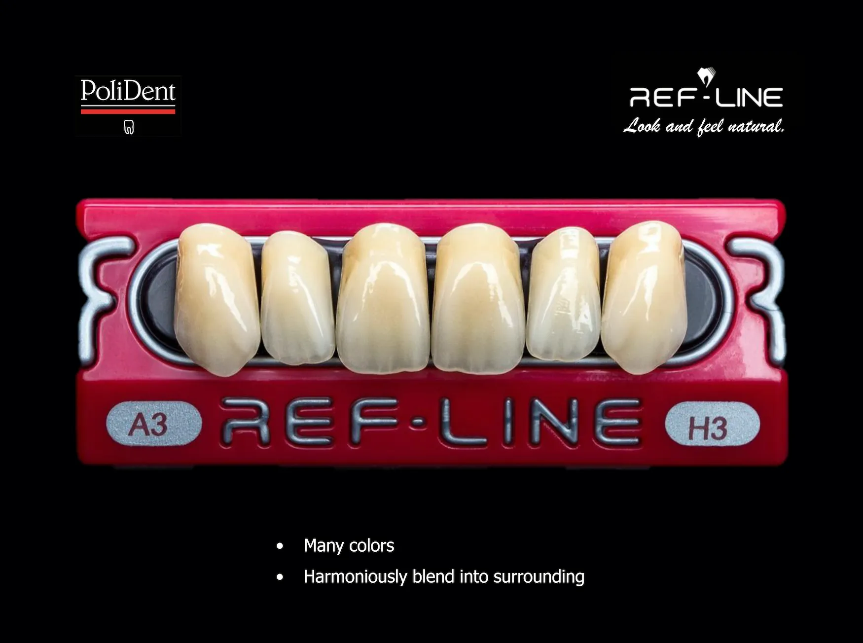 Polident Ref-Line Artificial Teeth Shade A3