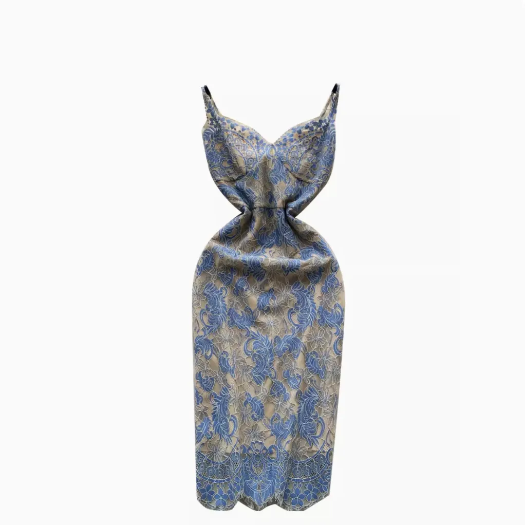 Premium Lace Embroidered Slip Dress