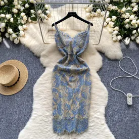 Premium Lace Embroidered Slip Dress