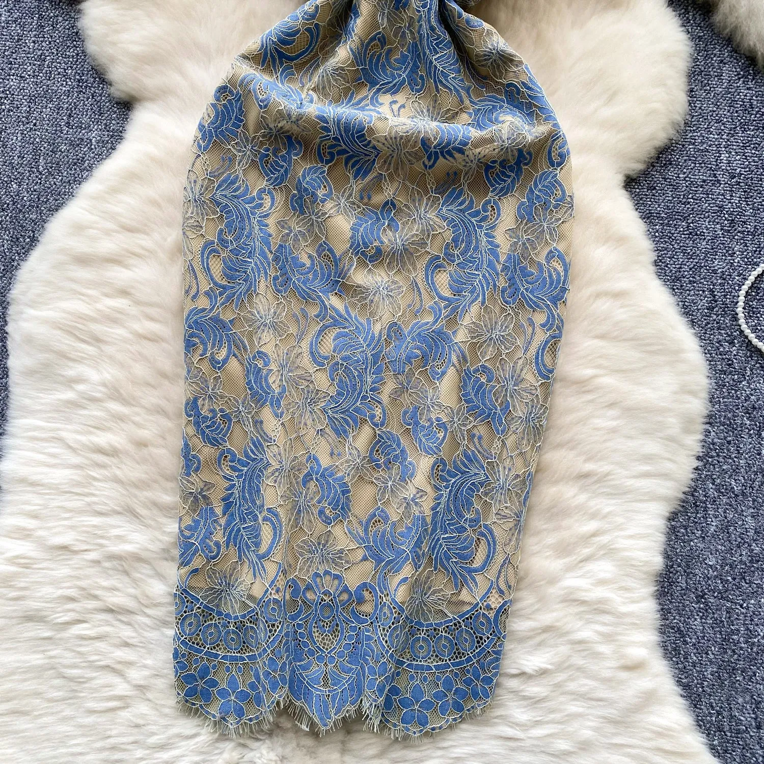 Premium Lace Embroidered Slip Dress