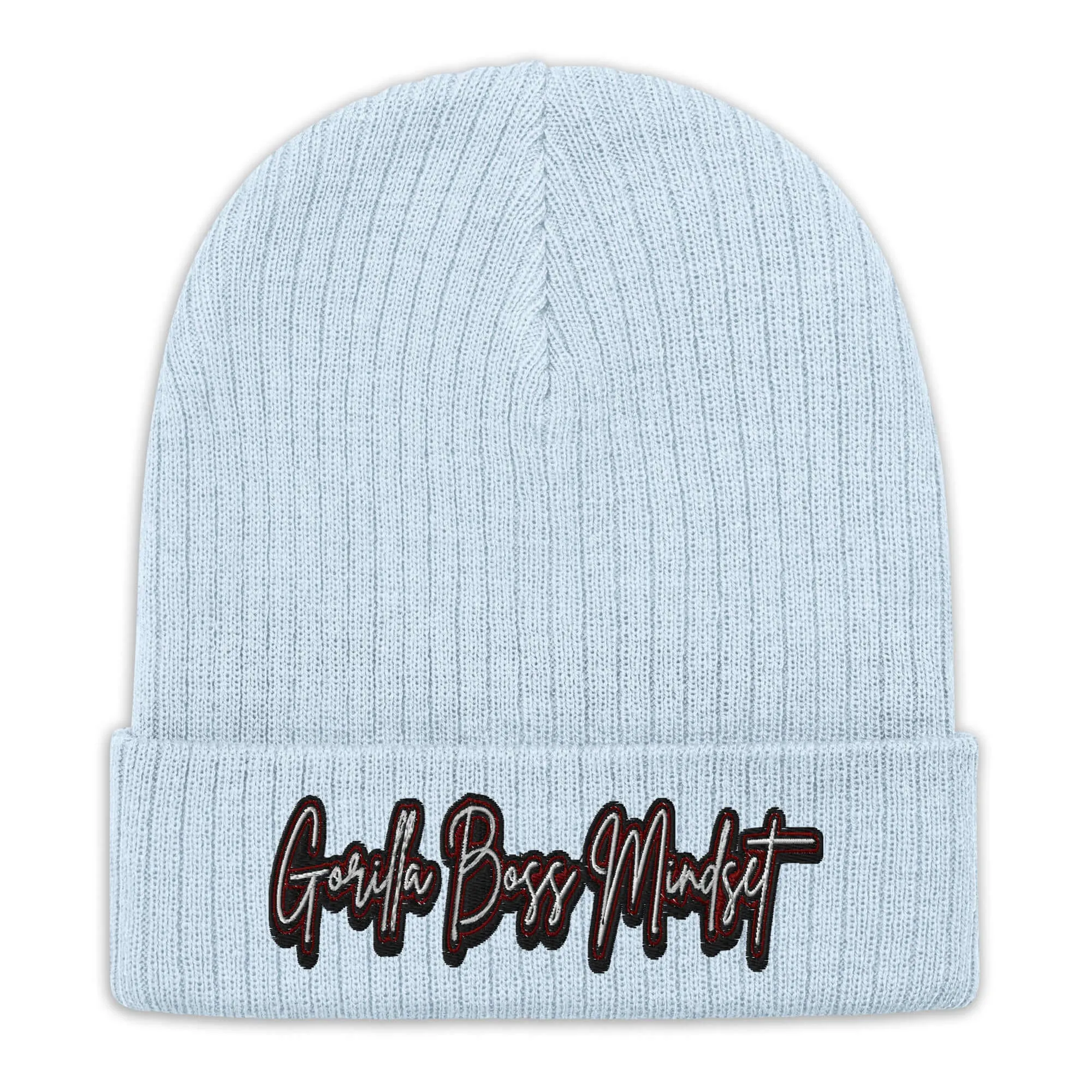 "Gorilla Boss Mindset" Ribbed knit beanie (Color options available)