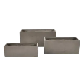 Raw Concrete Rectangular Planter