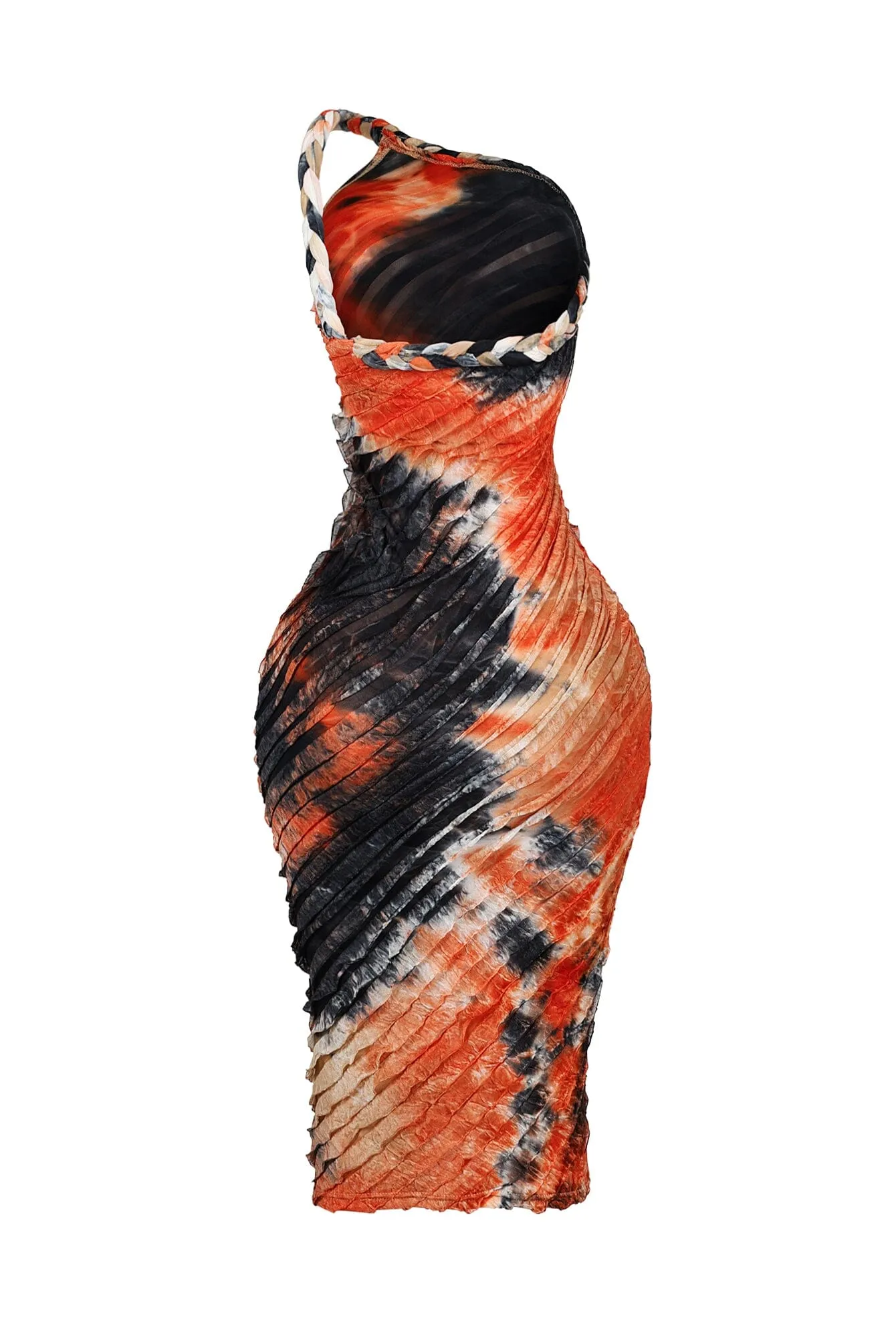 Remi One Shoulder Tie Dye Midi Dress