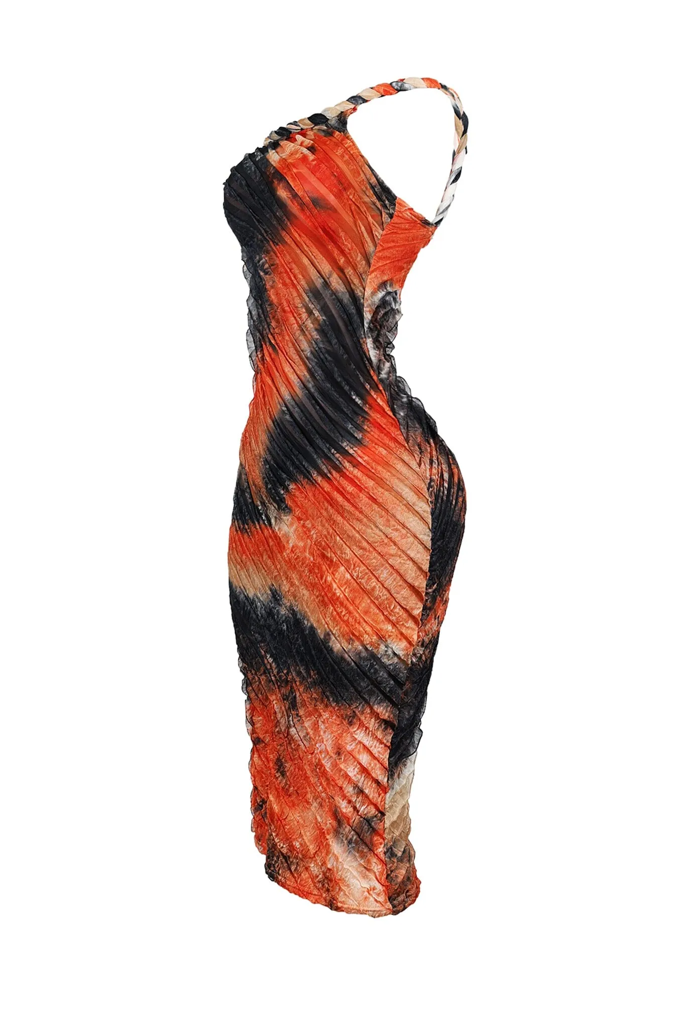 Remi One Shoulder Tie Dye Midi Dress