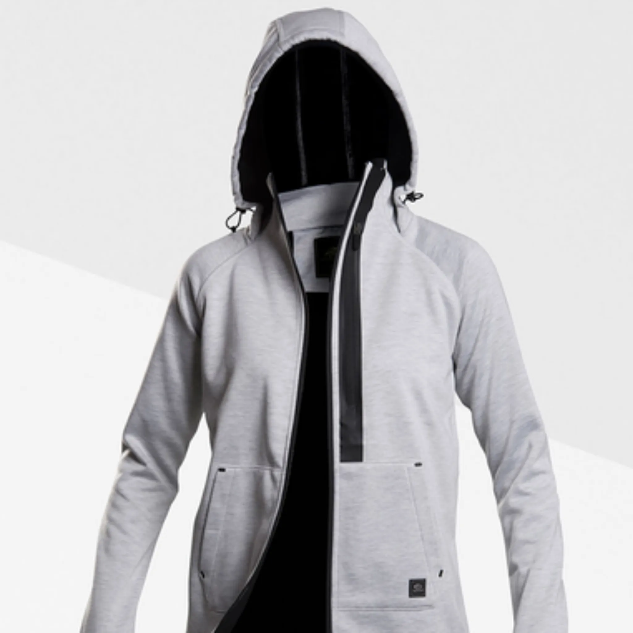 Rip Curl Anti-Series Flux Zip Through Jumper - Light Grey Heather