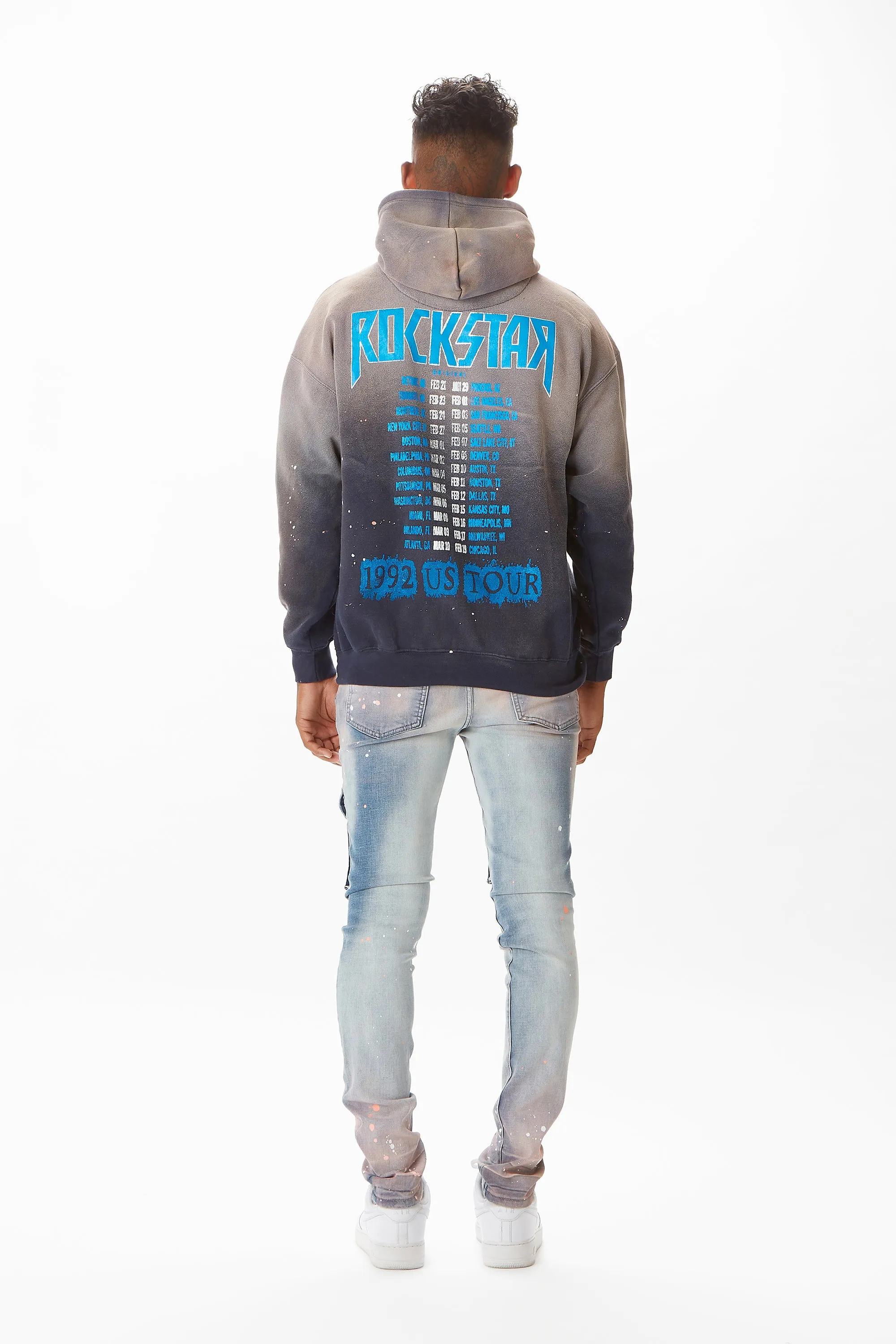 Sabbath Navy Graphic Printed Hoodie