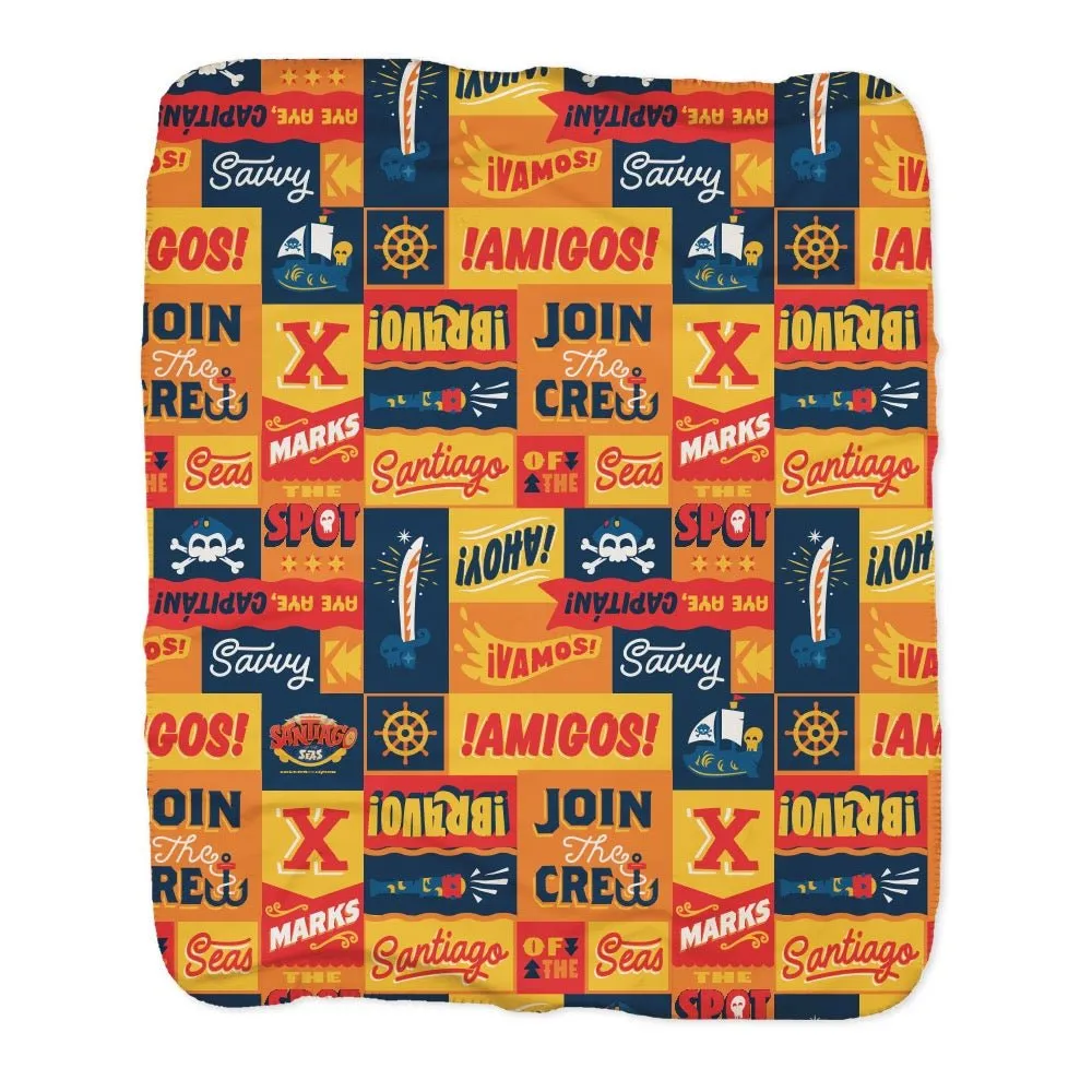 Santiago of the Seas Pattern Sherpa Blanket