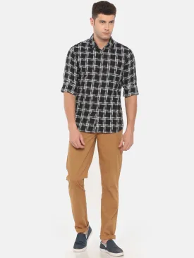 T-Base Men Brown Core Chinos Trousers